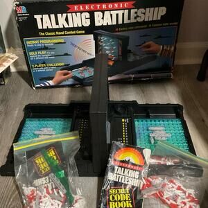 VTG VINTAGE ELECTRONIC TALKING BATTLESHIP MILTON BRADLEY WORKS